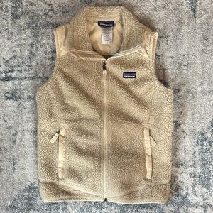 Patagonia Cream Sherpa Vest with Zip